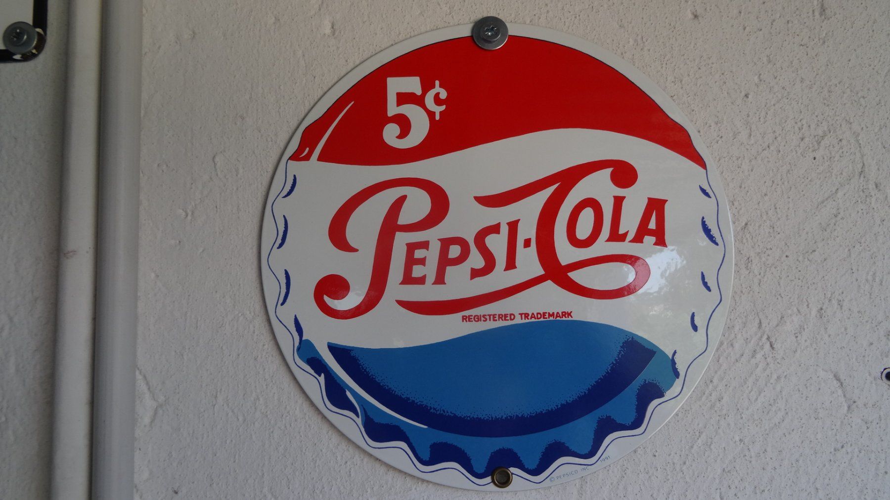 Pepsi Insegne: Pepsi-Cola Emailschild rund – Usato da Ehrendingen venduto da CHMEX