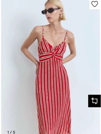 🟢 Mango CHF 45,95  STRIPED Robe d'été Sommer Kleid S