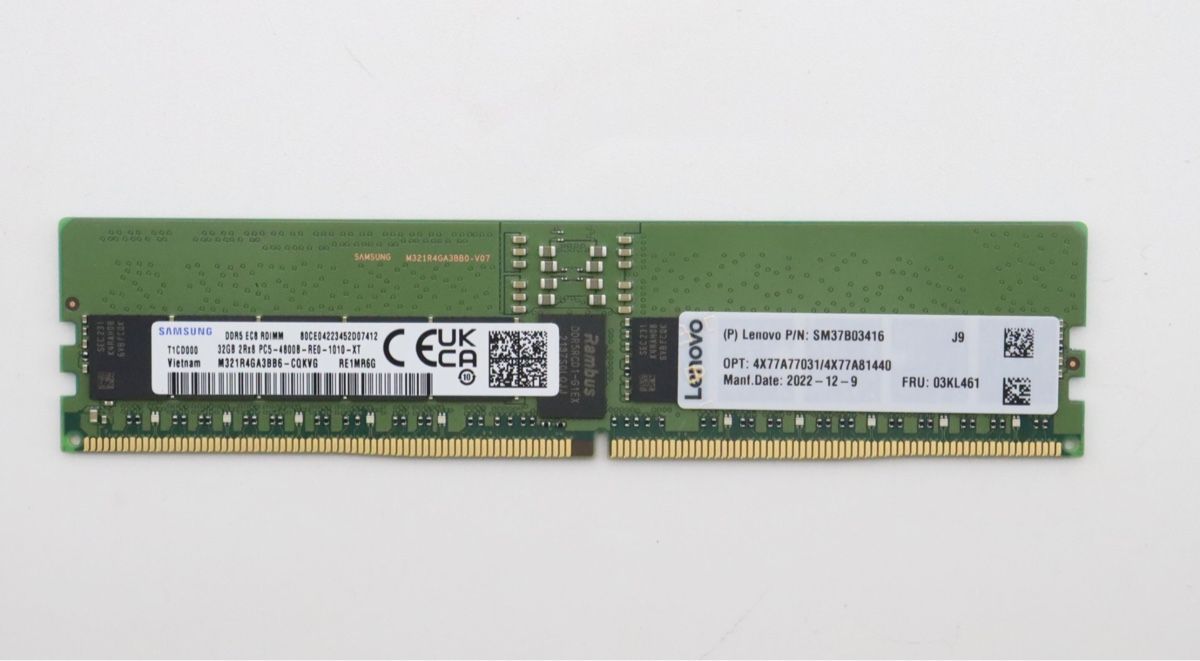 Samsung Serveurs: 1x Samsung 32GB DDR5 ECC RDIMM 4800mhz – D'occasion à Zürich par leatan95