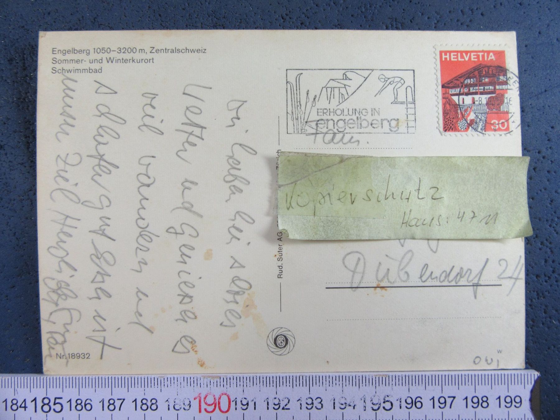 Cartoline postali: ENGELBERG ONW AK SCHWIMMBAD STARK BELEBT – Usato da Ettingen venduto da Hausi4711 1
