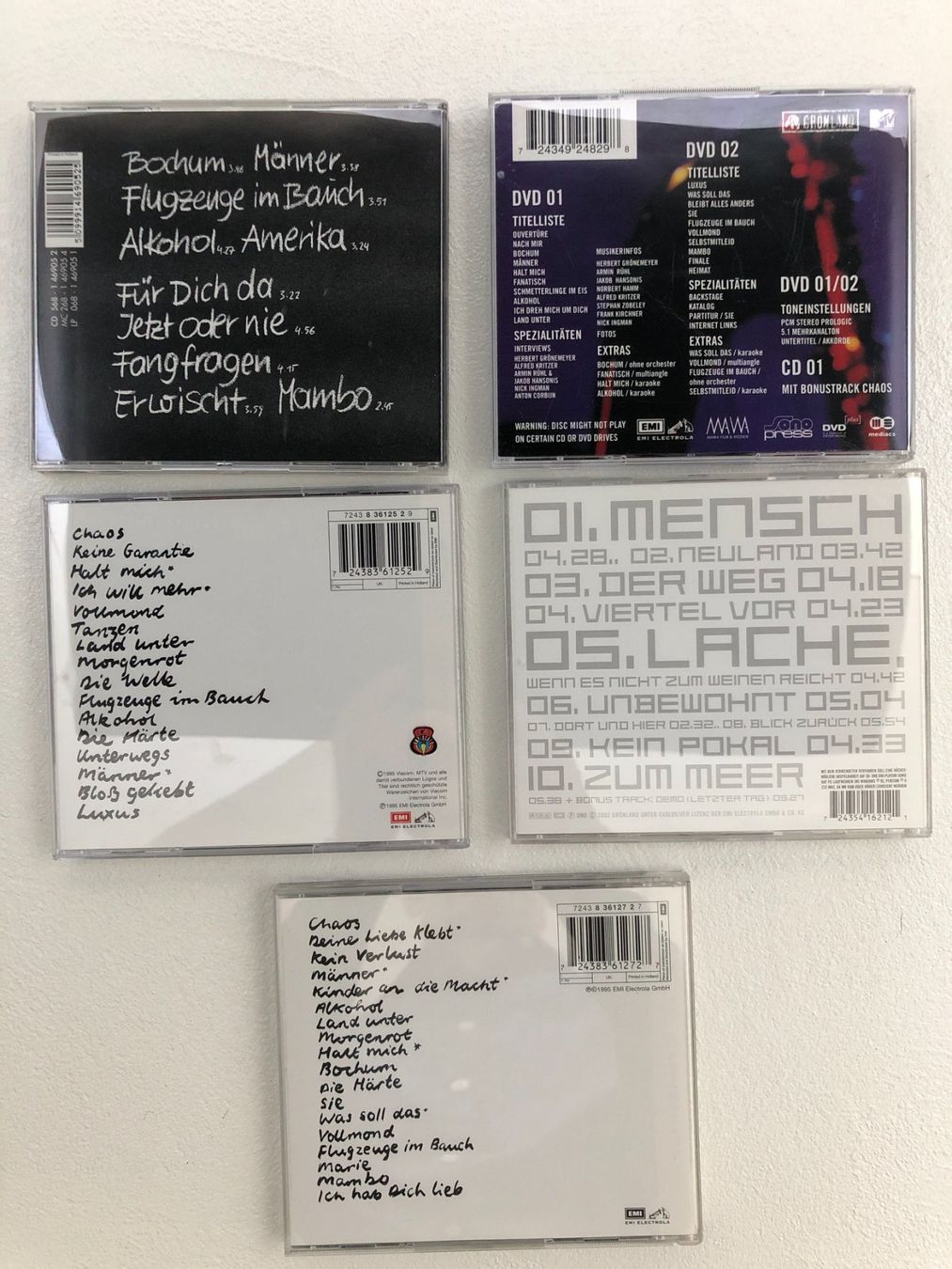 CDs: Herbert Grönemeyer CD/DVD - Set (5 Alben) – Neu (gemäss Beschreibung) aus Thalwil von Sommerwende 1
