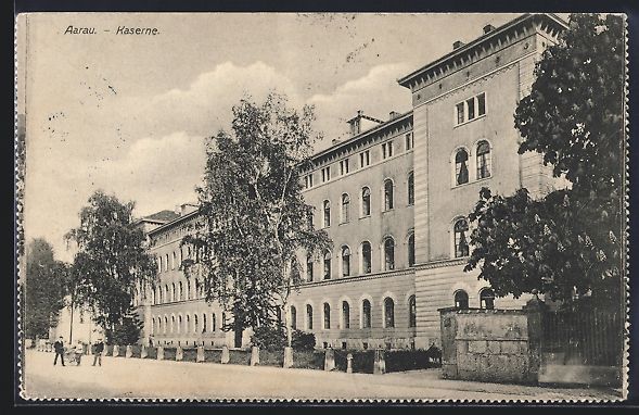 Cartoline postali: AK Aarau, Kaserne, 1907 – Usato da Berlin venduto da bartko-reher