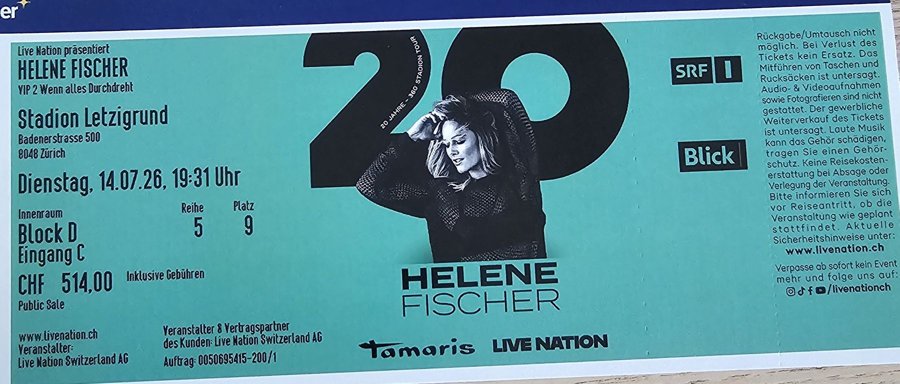 Biglietti: Helene Fischer – Nuovo e nell'imballaggio originale da Rothrist venduto da way7