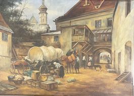 LENGLIN OELGEMÄLDE AUF LEINWAND SIGNIERT GRÖSSE 43X31CM