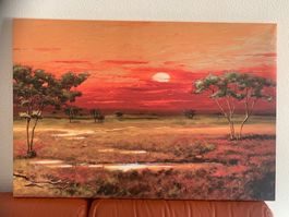 Grosses Wandbild Afrikanische Savanne, Top Zustand!