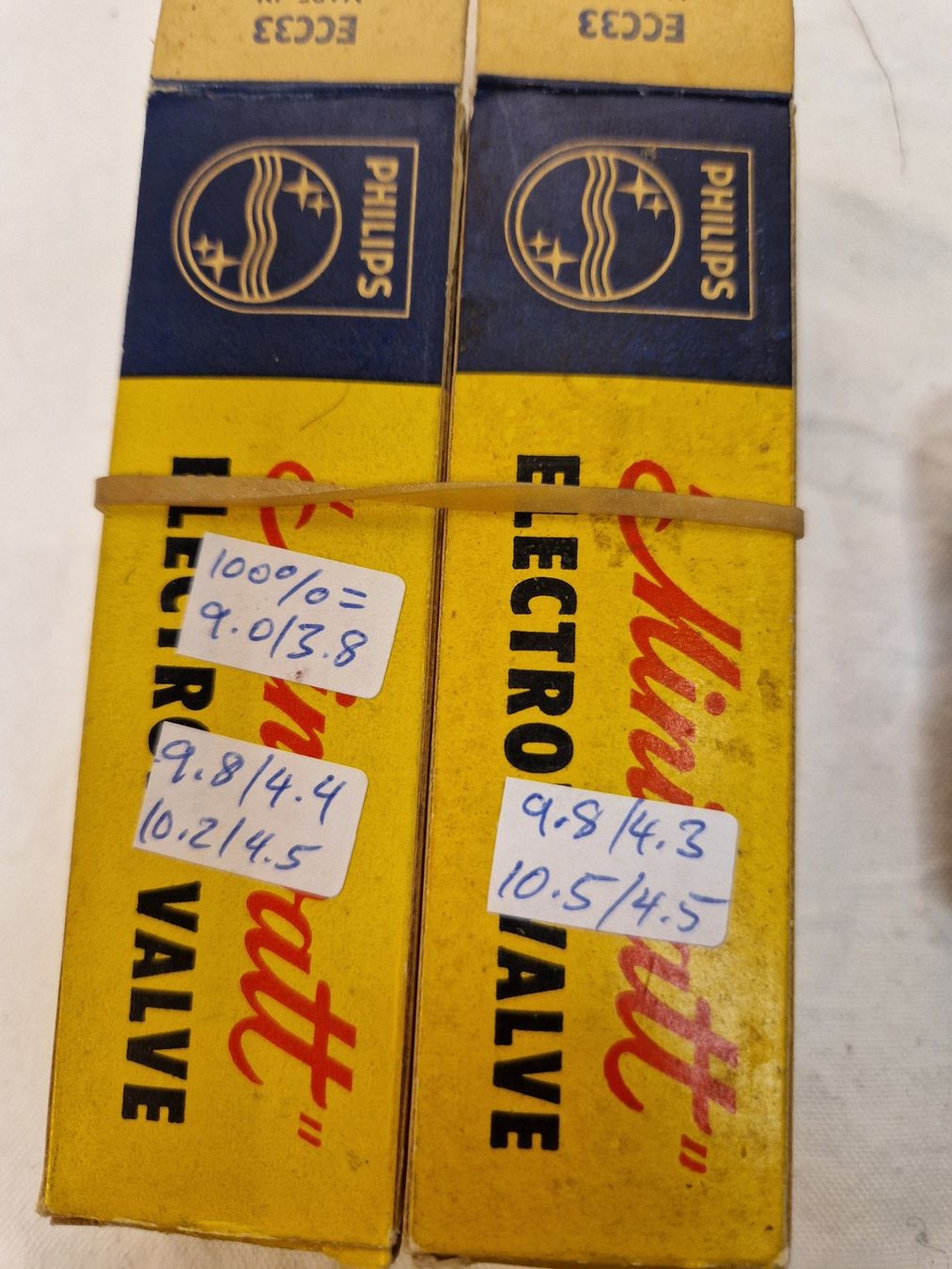 Philips Componenti elettronici: Philips Miniwatt ECC33 - same data code - matching pair – Usato da Damvant venduto da Bleupa 1