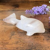 ✲ Achat Delfin Skulptur ✲ 83g /87mm Agate Dolphin Carving
