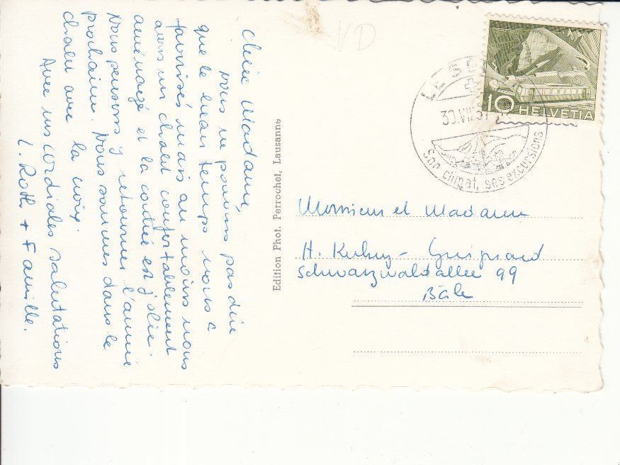Cartoline postali: La Combaz 1957 – Usato da Bürglen TG venduto da StampGraf 1