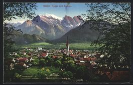 AK Ragaz, Teilansicht mit Falknis, 1925