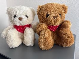 2 Kuscheltier Teddybären mit roten Halstüchern 🧸