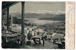Uetliberg, belebt, Blick auf den Zürichsee, gelaufen 1903