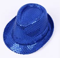 Glitzer Hut, blau, Grösse 51-58cm, neu!