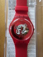 Montre Swatch rouge