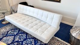 Bettsofa Leder weiss