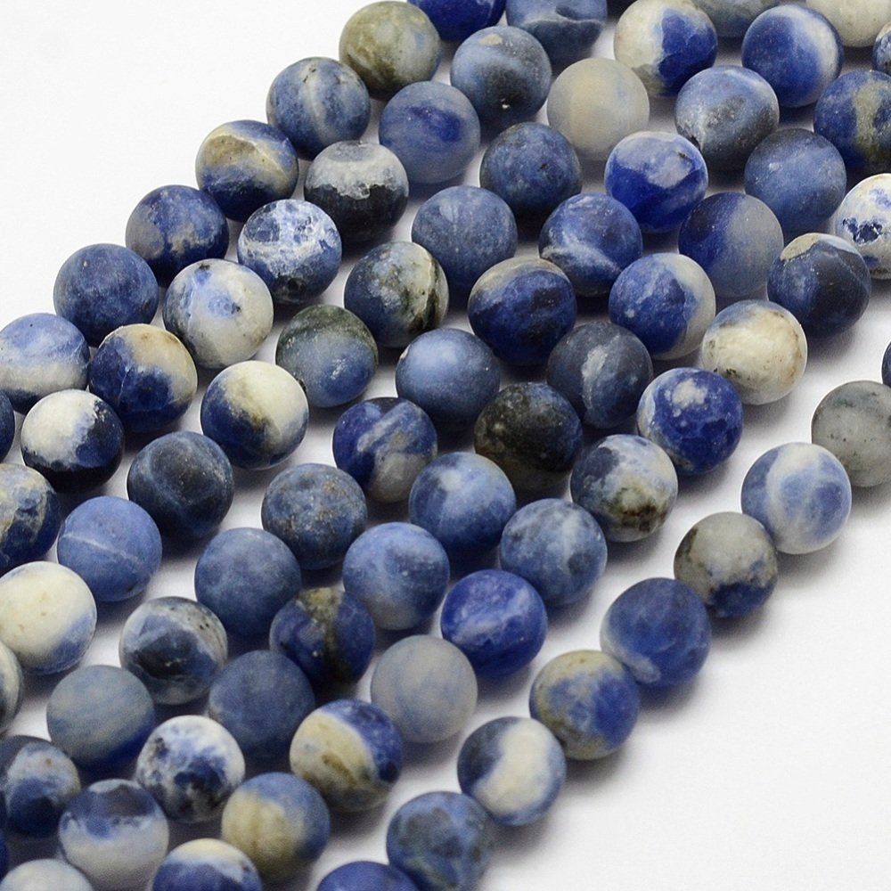 Edelsteine: Sodalit gefrostet 4mm blau 1 Strang – Neu (gemäss Beschreibung) aus Alpnachstad von perlengaby 1