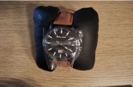 POLICE Armbanduhr Quarz neu mit Karton Herren braun