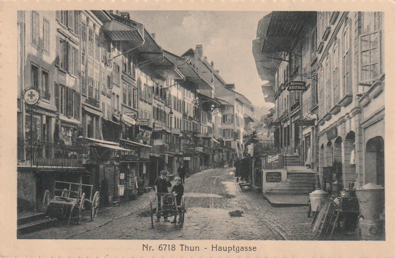 Cartoline postali: Thun Hauptgasse stark belebt – Usato da Rorschacherberg venduto da fratovi2