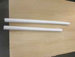 Teflon Rest-Posten Vollmaterial Rund 20 mm weiss