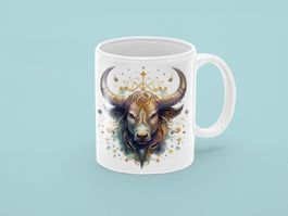 Keramik Tasse Sternzeichen Stier NEU