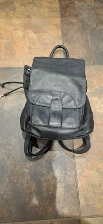 bree rucksack blau leder