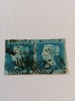 Two pence blue 1841, Platte 3, Paar 