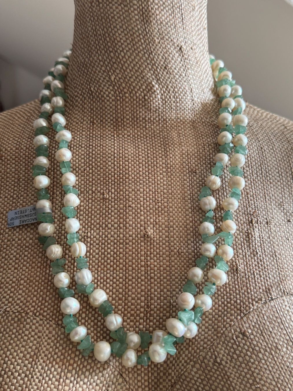 Catenine: Süßwasser Perlen collier mit Aventurin – Nuovo (secondo la descrizione) da Teufen Ar venduto da Exclusive.stuff.CH 1
