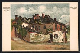 Künstler-AK Locarno, Riva Piana, 1919