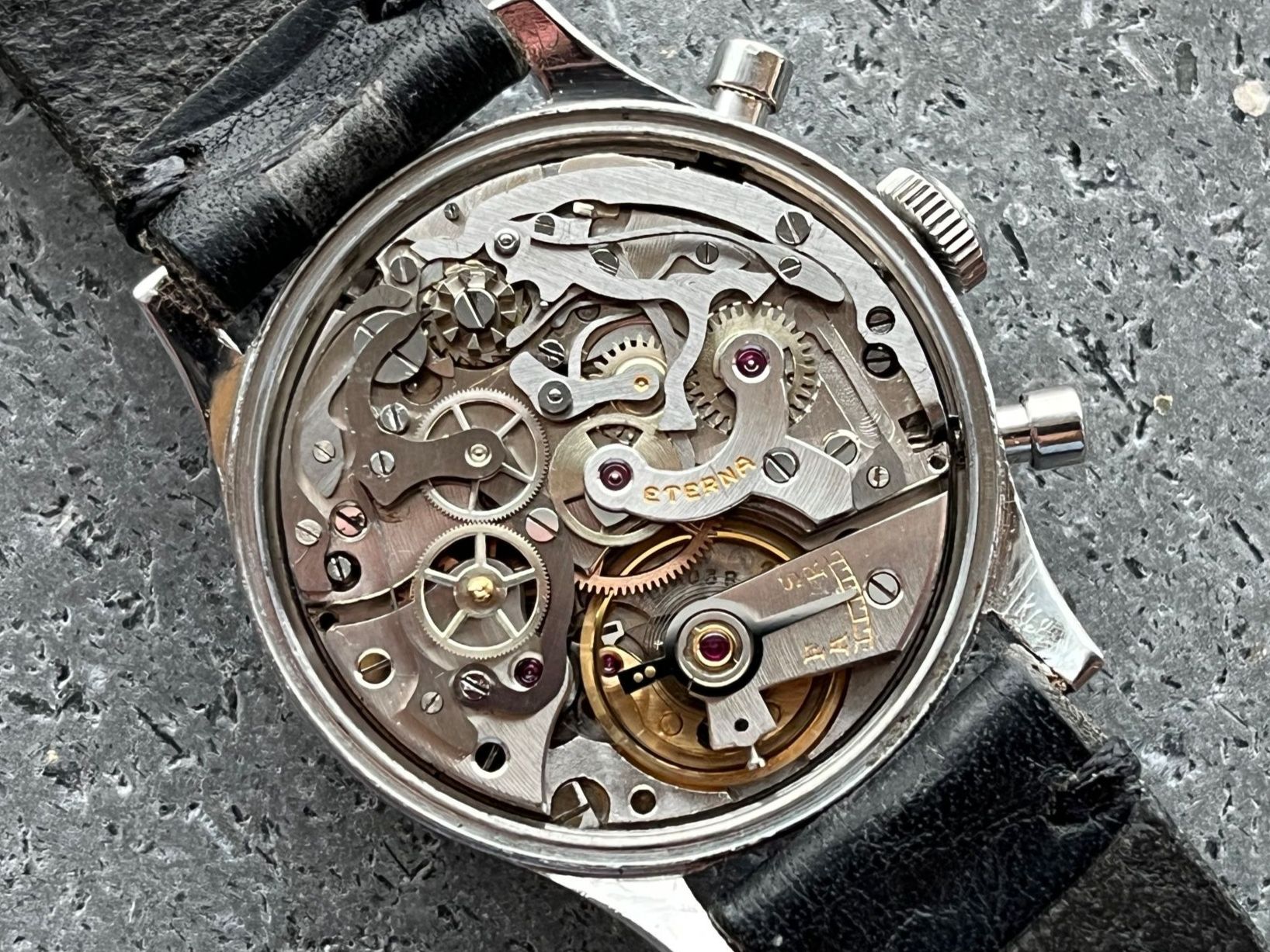 Eterna Orologi: ETERNA CHRONO 50ER-JAHRE VALJOUX 22 – Usato da Beinwil am See venduto da watchfever 4