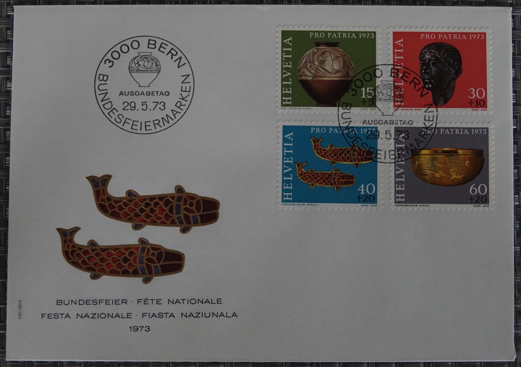 Tutti i francobolli: Pro Patria FDC-Couvert 1973 ET-Gestempelt – Usato da Goldau venduto da Bofi0