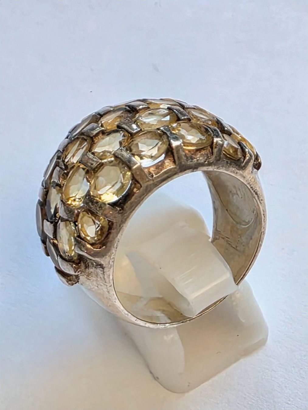 Bagues: Ring Silber mit Citrin Steinen Grösse 58 – Neuf (Voir description) à Zürich par Bieter04 4