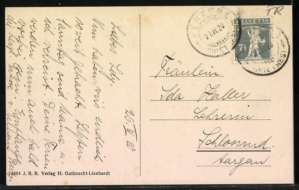 Cartes postales: Kerzers, Schulhaus mit Blick zur Kirche – D'occasion à Berlin par bartko-reher 1