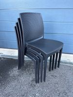 4 Chaises en polypropylène anthracite