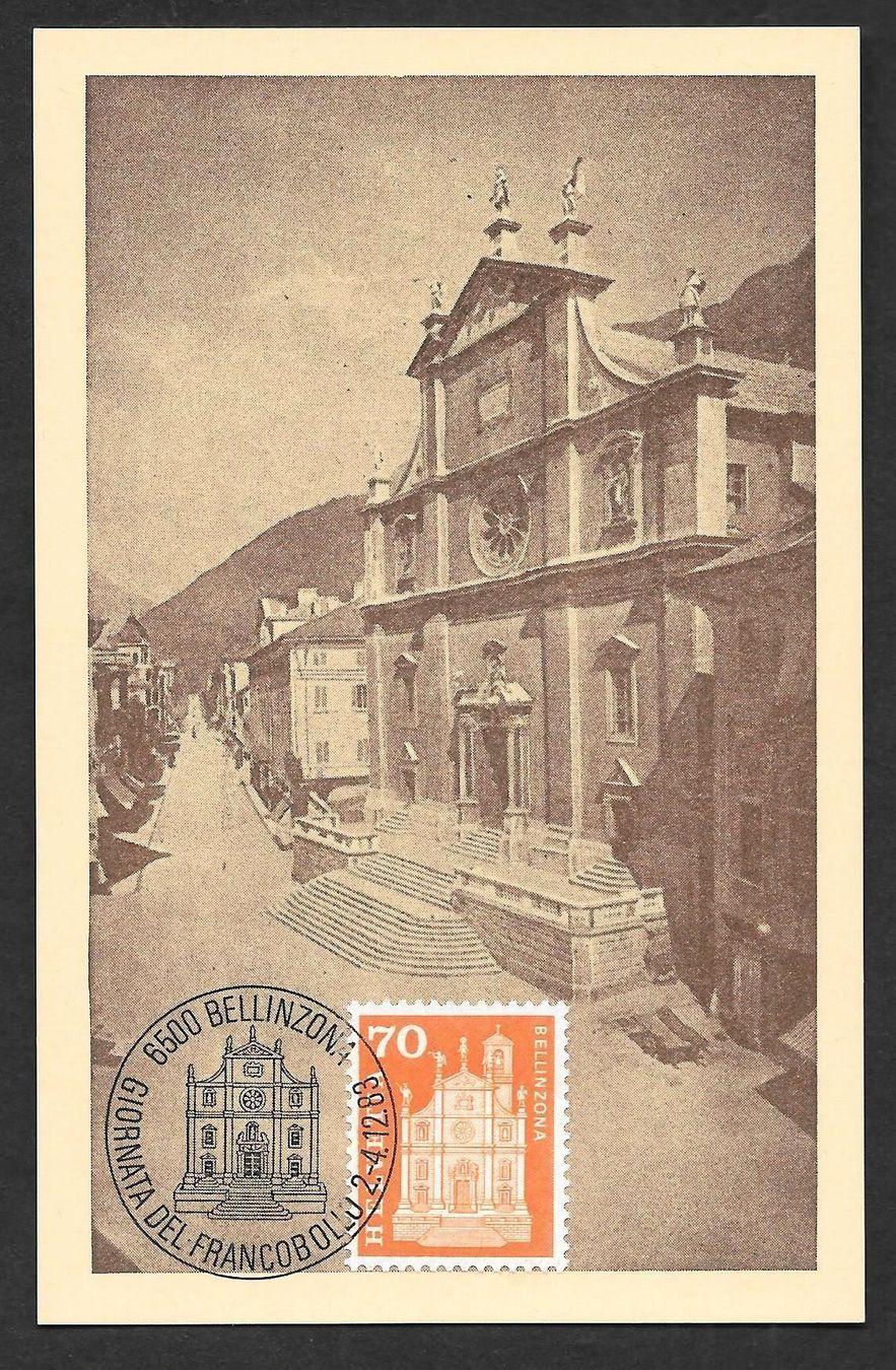 Tutti i francobolli: Maximumkarte Nr. 365 Bellinzona gest S. 1163 2.-4.12.1983 – Nuovo (secondo la descrizione) da Olten venduto da clotaldi