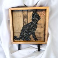 Knuddlige Katze, spezielles Mosaik Bild, handmade, Unikat