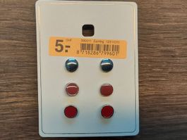 3 Paar Ohrstecker neu