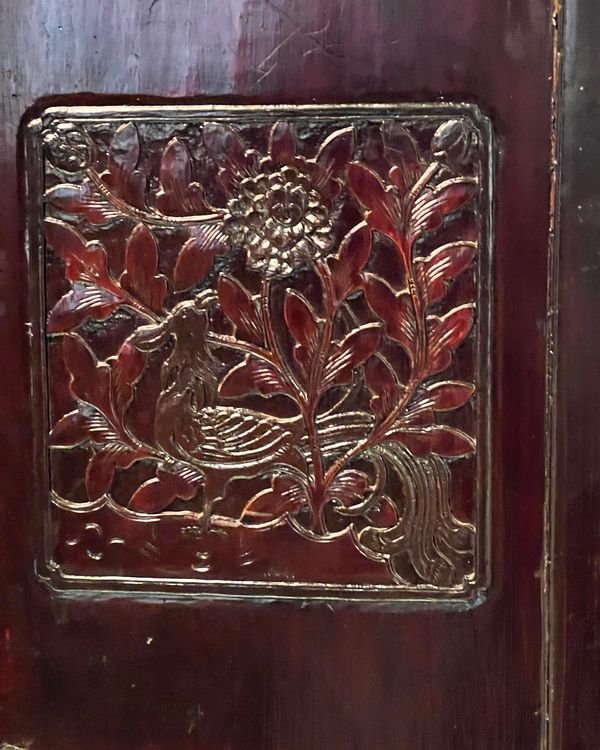 Holzschnitzereien Onlay Applikationen 2 Stück - Beige Ecken Verzierungen