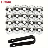 20x Radkappen Radmutterkappen 19mm Silber Chrom Optik