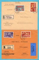 8 Flugpost-Belege 1924-1932 ! Ab Fr.1!