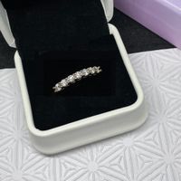 Moissanite-Diamant Ring, Silber 0.7 ct - Gr. 62