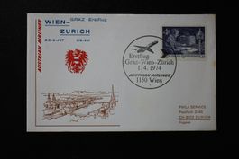 Erstflug Graz-Wien-Zürich 1.4.1974 Austrian Airlines DC-9JET