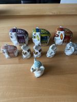 Dekorative Porzellan Elefanten-Sammlung, 9 Stk, neuwertig