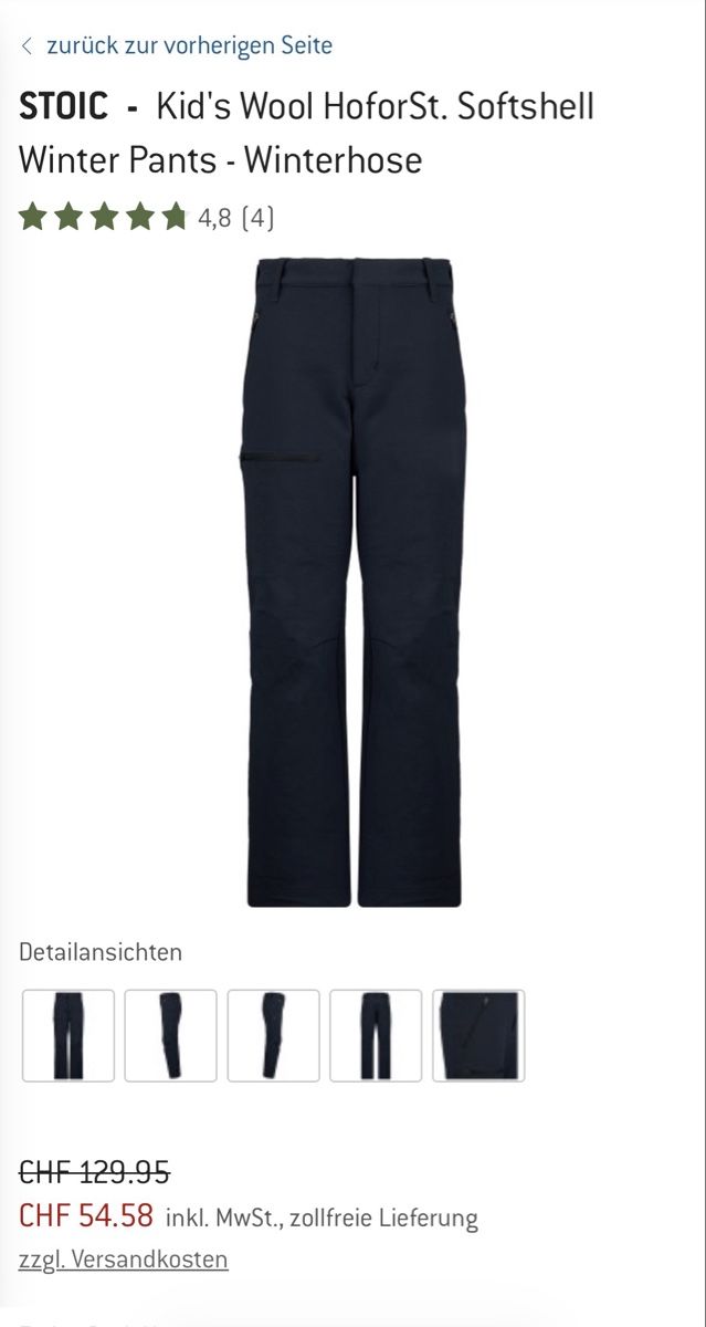 Pantaloni: Stoic gefütterte Softshellhose gr.116 – Usato da Ennetbürgen venduto da ybo_fp2b 2
