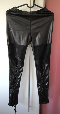 Leggings Hose NEU ★ sexy mit Mash Einsatz und Schnürung