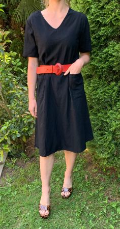 Chic Abito lungo di lino 100%-M/L-feste👌vacanze