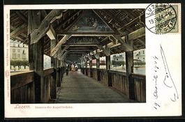AK Luzern, Inneres der Totentanzbrücke