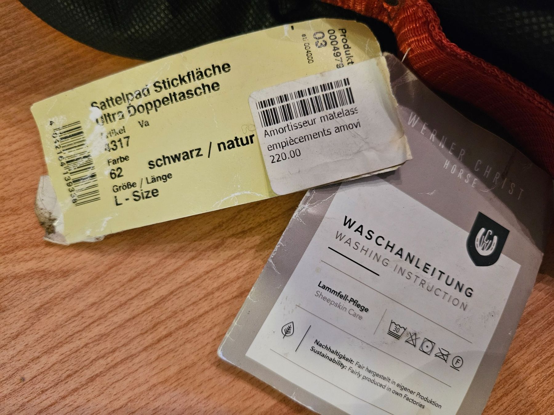 Sattel & Sattelzubehör: Erreplus Lammfell-Sattelpad, Grösse L – Gebraucht aus Walliswil-Nbipp von rem_c86z 4