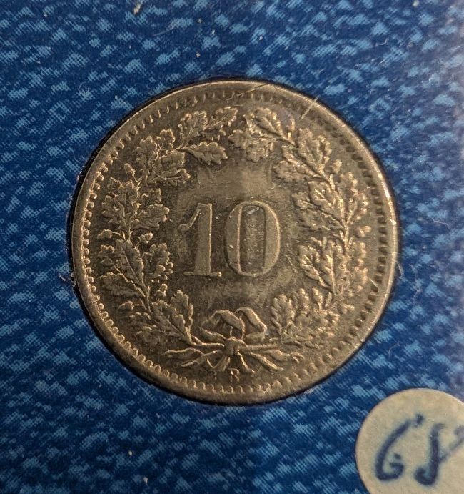 Tutti le monete: 10 Rappen 1968 – Usato da Arch venduto da coinsandmore 1