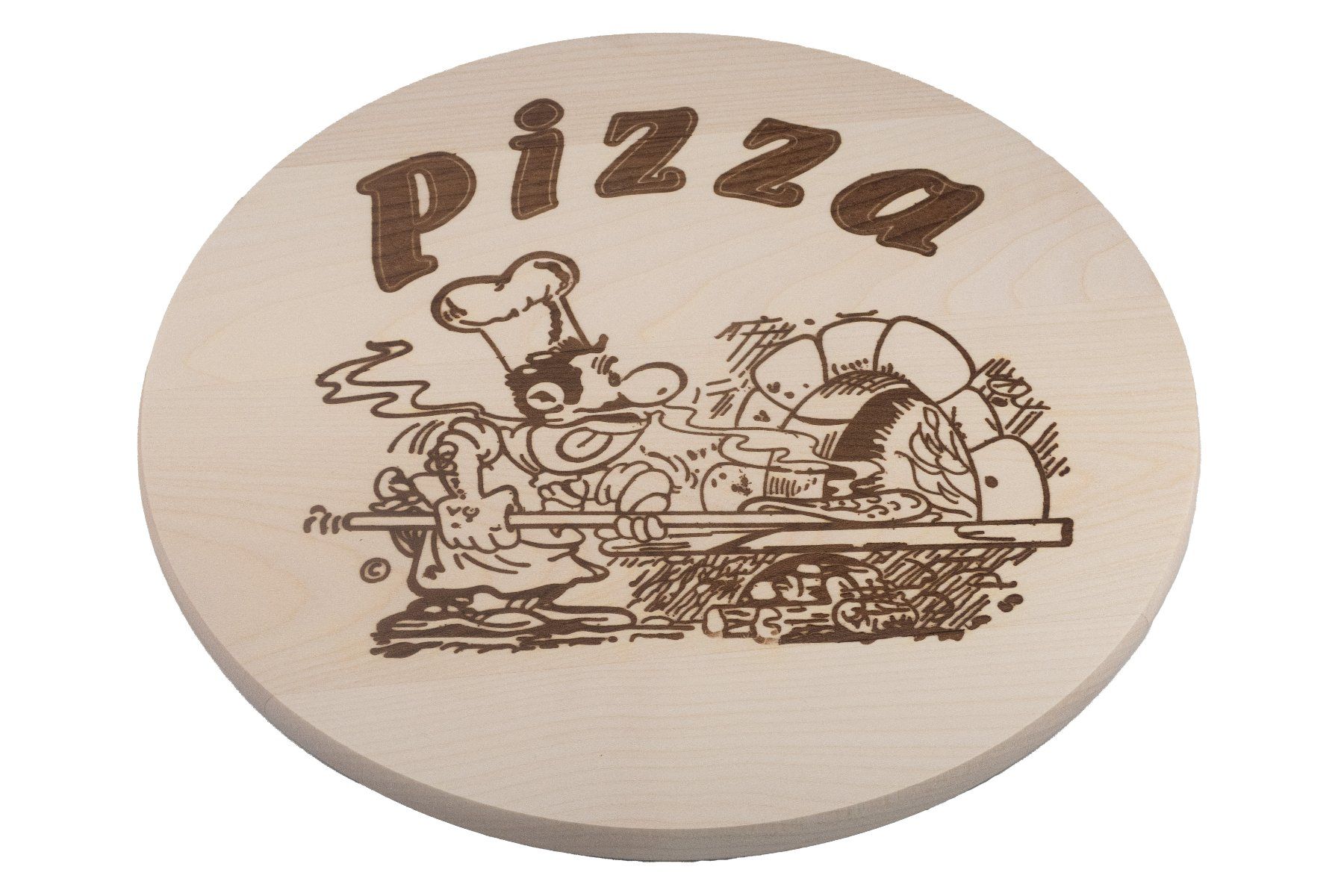 Piatti: Pizzateller "Pizzabäcker"  30cm Ahornholz Natur – Nuovo e nell'imballaggio originale da Pfäffikon ZH venduto da justnatur