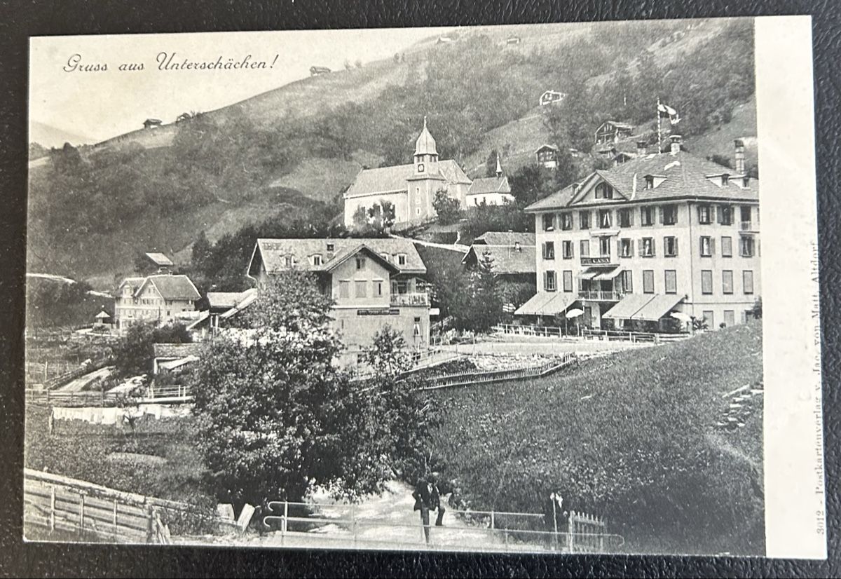 Cartoline postali: Gruss aus Unterschächen – Usato da Horw venduto da Tellbub
