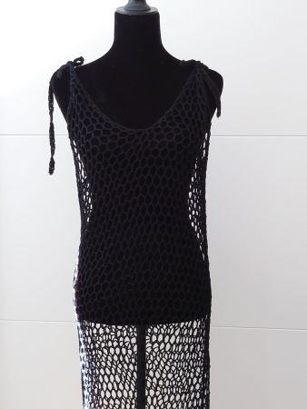 Netzkleid schwarz Grösse S neu